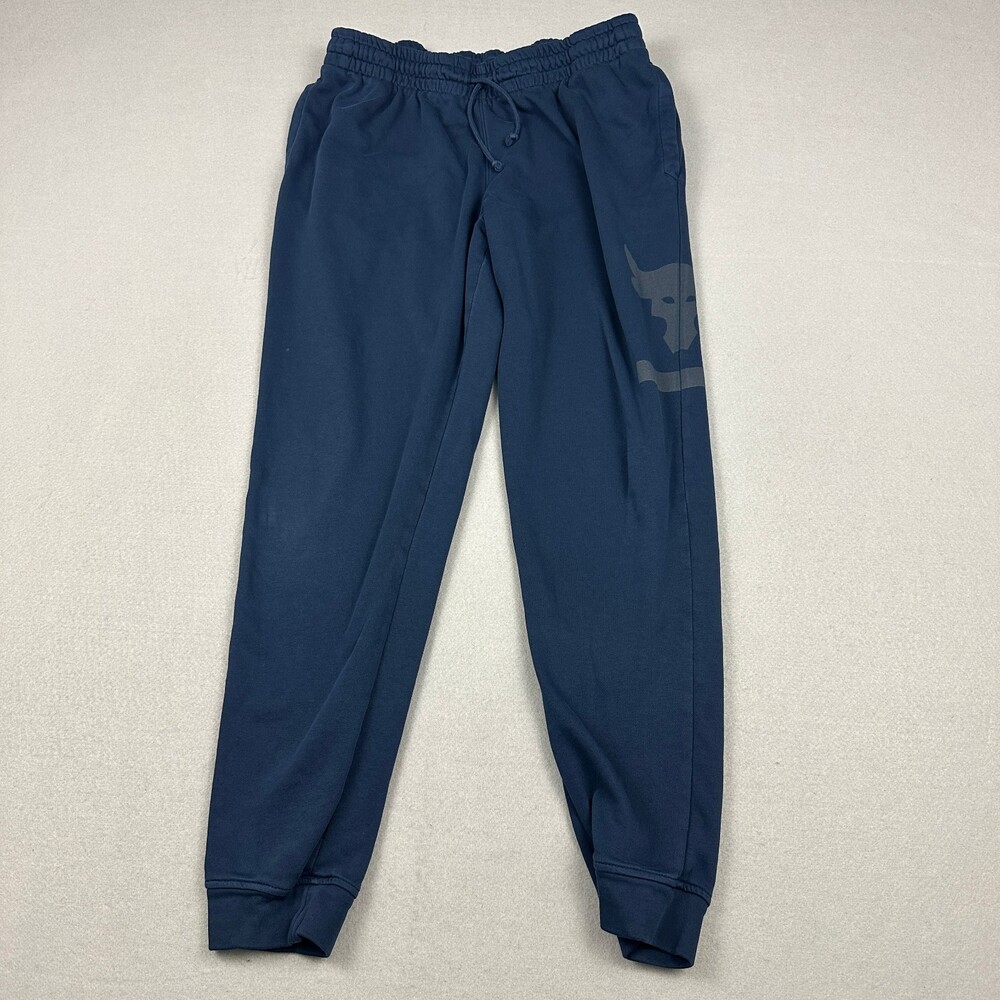 Under Armour Pants Men Extra Large Blue Project Rock Joggers Sweatpants XL *